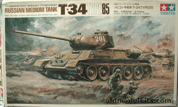 Tamiya 1/25 T-34 Type 85 Russian Medium Tank - (T34), DT109-1500 plastic model kit